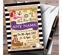 Childrens's Kids Party Invites Pirate & Mermaid Childrens's Kids Birthday Party Invitations with Envelopes - Any Custom Text for Any Occasion