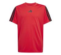 adidas Train Essentials 3-Stripes T-Shirt Boy's, Pure Ruby/Black, 11-12 Years