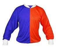 Childs Age 4-7 Years Horse Racing Trainer Rider Silks Top Childrens Fancy Dress [Blue & Orange]