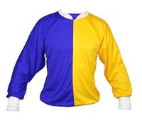 Childs Age 4-7 Years Horse Racing Trainer Rider Silks Top Childrens Fancy Dress [Blue & Yellow]