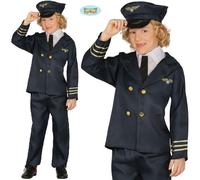 Fancy Dress Child Pilot Costume Fiestas Guirca Blue 5-6 Years