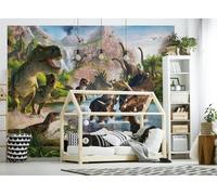 Child's Bedroom Dinosaur Land 6 Panel Wallpaper Mural Walltastic - FREE DELIVERY