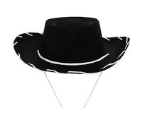 Child's Black Cowboy Hat - Pack of 12 - Cowboy and Cowgirl Hat Accessory - Perfect for Wild West and Western Themed Parties, World Book Day or Any Other Fancy Dress Event