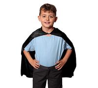 Childs Black Super Hero Cape Halloween Fancy Dress Costume Accesssory Ideal For Comic Book Characters