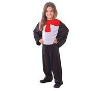 Child's Black & White Cat Jumpsuit Costume with Red Bow (Medium Size) - Adorable Design, Perfect for Halloween Parties, World Book Day, Dress-Up, & More Halloween Halloween