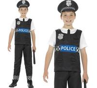 Cop Boys Fancy Dress Policeman Officer Uniform Occupation Kids Childrens - boys costume fancy dress cop police childs officer uniform outfit pc book