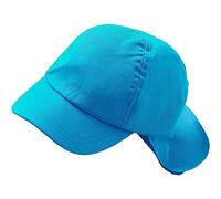 Childs Boys Girls Cotton Legionnaires Summer Sun Hat Multi Plain Colours UK Seller - Blue - 2-6 Years