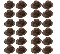 Childs Brown Explorer Cowboy Hat - Western Safari Fedora Style Costume Accessory - Ideal for Kids Fancy Dress, Halloween, Role Play, Jungle or Adventure-Themed Parties - Pack Of 24
