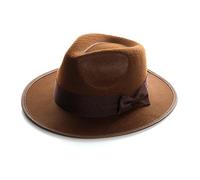 Childs Brown Explorer Cowboy Hat - Western Safari Fedora Style Costume Accessory - Ideal for Kids Fancy Dress, Halloween, Role Play, Jungle or Adventure-Themed Parties - Pack Of 1