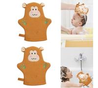 Child's Cartoon Bath Glove - Super Soft and Fun Cartoon Design for Kids' Bath Time, Creates Rich Lather for Gentle Cleaning, Playful Shower Mitt for Toddlers/Children (Monkey)