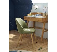 Child's chair in mottled fabric green