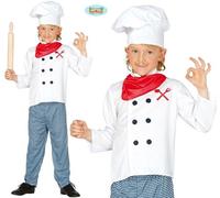Childs Chef Fancy Dress Costume Childrens Kids Chef Cook Outfit New fg