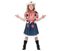 Child's Cowgirl Sweetie Western Theme'd Girl's Fancy Dress Party Costume