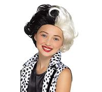 Childs Dalmatian Print Evil Madame Halloween Fancy Dress Costume