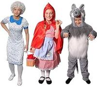 CHILDS DELUXE GRANNY COSTUME PERFECT FOR SCHOOL BOOK WEEK AND WORLD BOOK DAY INCLUDES: 2 PIECE FLOWER PRINT DRESS WITH GREY WIG (XLARGE)