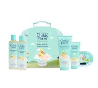 Childs Farm Baby Suitcase Gift | Baby Bubble Bath (250ml), Shampoo & Body Wash (250ml), Moisturiser (200ml) & Nappy Cream (100ml) | Suitable for Newborns with Sensitive, Dry, Itchy Skin
