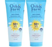 Childs Farm Kids & Baby Sun Cream SPF 50+ | UVA & UVB Very High Protection | Extra Water Resistant | Fragrance Free | Suitable for Dry, Sensitive Skin, 200ml (Pack of 2)