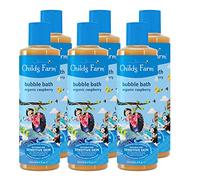 Childs Farm Kids Bubble Bath Organic Sensitive Skin Cleans Hydrates Skin, Raspberry, 250 ml (Pack of 6), 1500 Millilitre