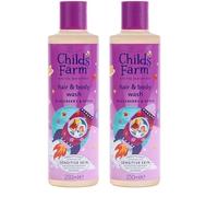 Childs Farm Kids Hair & Body Wash, Blackberry & Apple | Tear-free, Gently Cleanses | Suitable for Dry, Sensitive Skin, 250ml (Pack of 2)