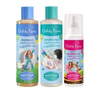 Childs Farm, Kids Hair Coco-Nourish Regime Bundle, Shampoo 250ml, Conditioner 250ml and Leave-in Conditioner 125ml, Dry, Curly and Coily Hair