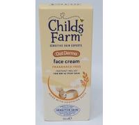 Childs Farm OatDerma Face Cream Moisturiser, Fragrance Free Hydration, Sensitive Skin Emollient, Soothe Baby Kids, 50ml