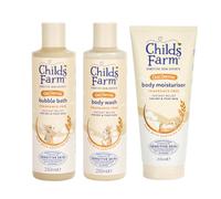 Childs Farm OatDerma Regime Bundle | Baby Bubble Bath (250ml), Body Wash