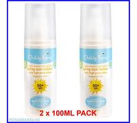Childs Farm Water Resistant SPF 50+ Sun Spray Lotion Sensitive Skin 2 x 100ml