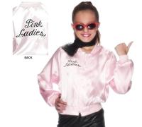 Childs Girls Officially Licensed Grease Pink Lady Fancy Dress Jacket by Smiffys