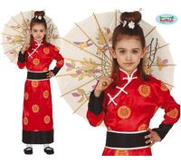 Childs Girls Oriental Fancy Dress Costume Japan Geisha Girl Chinese Outfit fg