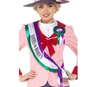 Childs Girls Victorian Suffragette Set Fancy Dress Book Day Kit by Smiffys New