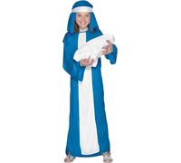 CHILDS GIRLS VIRGIN MARY FANCY DRESS COSTUME CHRISTMAS NATIVITY AGE 7-9
