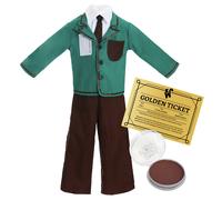 CHILDS GREEDY GOLDEN TICKET WINNER WORLD BOOK DAY FANCY DRESS COSTUME UNISEX