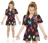 FIESTAS GUIRCA Telepathic Girl Fancy Dress Costume - 80's Style Jumpsuit for Girls 10-12 Years