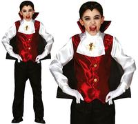 Childs Halloween Classic Vampire Fancy Dress Costume Childrens Dracula Outfit fg