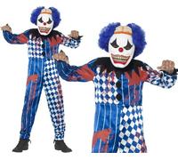 Zombie Monster Sinister Clown Boys Kids Child Halloween Fancy Dress Costume 7-12