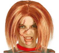 Childs Halloween Fancy Dress Killer Doll Wig Auburn Kids Chucky type wig fg
