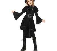 FIESTAS GUIRCA Elegant Gothic Girl Fancy Dress Costume for Girls 7-9 Years