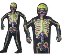 Childs Halloween Glow in the Dark Skeleton Fancy Dress Costume Outfit by Smiffys
