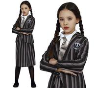 FIESTAS GUIRCA Gothic Family Girl School Uniform Fancy Dress - Gothic Girl Costume - Halloween Girls Costumes 10-12 years