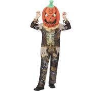 Childs Halloween Pumpkin Scarecrow Reaper Costume