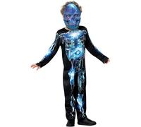 Robotic Skeleton Costume Childrens Halloween Skeleton Outfit Kids + Mask