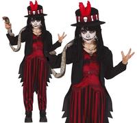 Childs Halloween Voodoo Fancy Dress Costume Kids Witch Doctor Boy Outfit fg