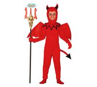 Childs Halloween Winged Devil Fancy Dress Costume Kids Boys Satan Outfit fg