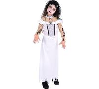 CHILDS HALLOWEEN ZOMBIE BRIDE GIRLS FANCY DRESS COSTUME HORROR OUTFIT KIDS