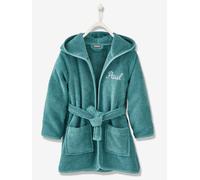 Child's Hooded Bathrobe dark green