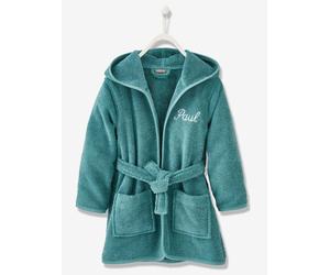 Child's Hooded Bathrobe dark green