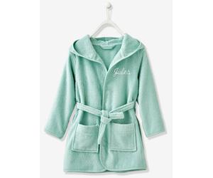 Child's Hooded Bathrobe light green