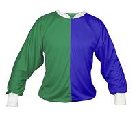 Childs Horse Racing Jockey Top Jersey Silks Colours Equestrian Cheltenham National Fancy Dress [Age 4-7 Years - Emerald Green & Royal Blue]