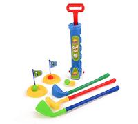 The Magic Toy Shop Childs Junior Golf Caddy Set Balls Clubs Trolley Kids Outdoor Garden Game Toy