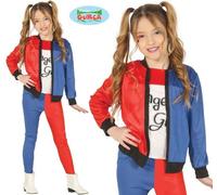 Childs Movie Girls Dangerous Girl Fancy Dress Costume Villain Girl Outfit fg